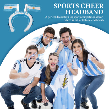 Faixa Copa do Mundo de cabeça com tema de futebol faixa de cabeça para fãs de futebol