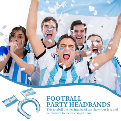 Faixa Copa do Mundo de cabeça com tema de futebol faixa de cabeça para fãs de futebol