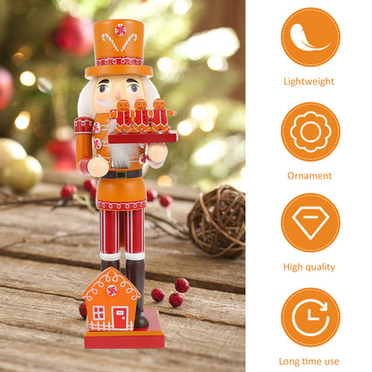 Boneco Quebra-Nozes do Chef de Gengibre - Tema de Pão de Gengibre Madeira Decoração