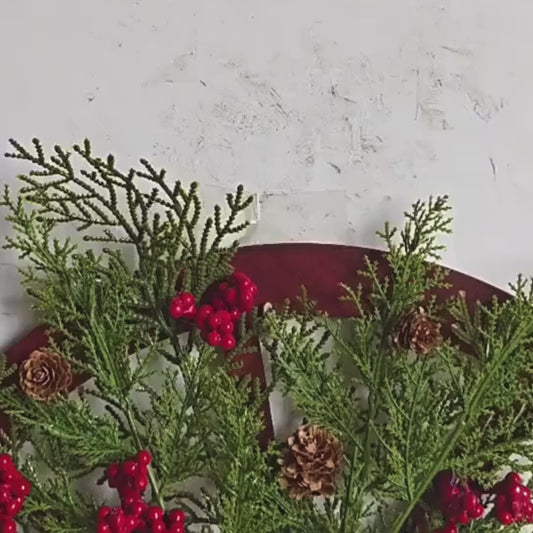 Guirlanda de Natal artificial guirlanda de natal casa de fazenda roda de parede