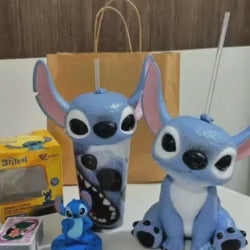 Kit Lilo & Stitch copo colecionável temático Stitch Oficial (Lilo & Stitch) – copo isolado canudo