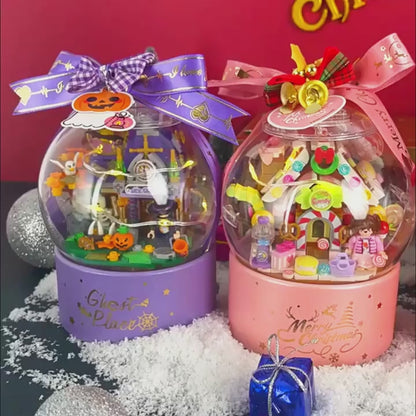 Globo De Neve De Natal, Estatueta De Casa De Vila