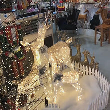 Carregar e reproduzir vídeo no visualizador da galeria, Kit 3: Decoração De Natal Com Renas, Iluminada Por Veados
