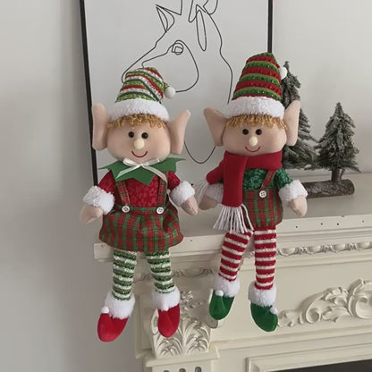 Natal elfo estatueta elfo bonecas de natal bonito novidade mesa feriado peça elf bonecas