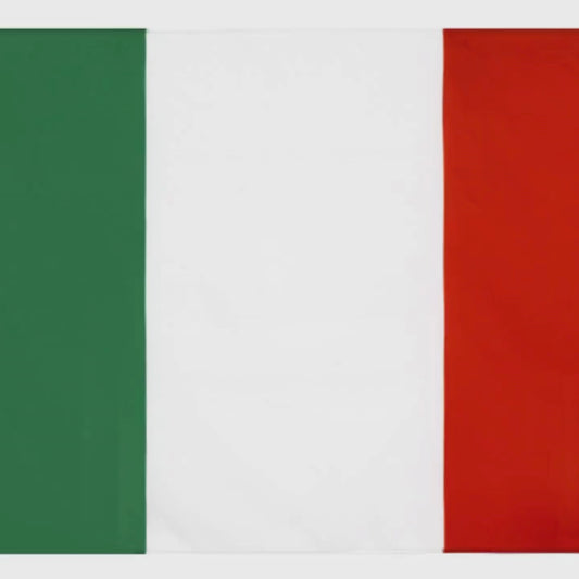 Pacote com 1: bandeira italiana da Itália | 9,5 x 1,5 m | Poliéster 90x150 cm, 2 argolas