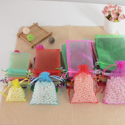 Sacolinhas organza  saquinho de organza branco (Pacote com 50 Unidades) (9x12cm)