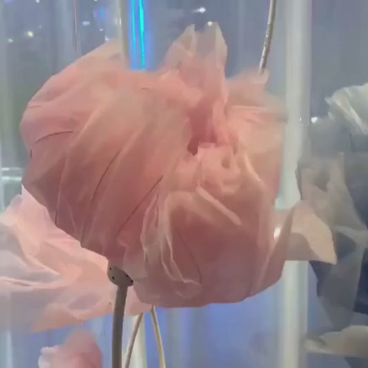 Flores Gigantes de decoração de casamento para recepção, decoração de flor seda artificial