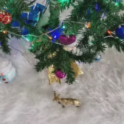 1 Peças Mini Saia para Árvore de Natal Tapete Macio para Árvore de Natal para Decoração