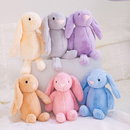Coelho brinquedos de pelúcia recheado longo orelhudo coelho macio pelúcia decoração