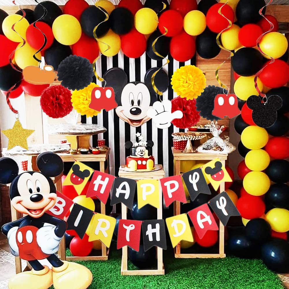 Disney mickey minnie mouse feliz aniversário decoração da festa mickey minnie festa