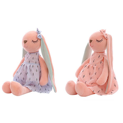 Coelho brinquedos de pelúcia recheado longo orelhudo coelho macio pelúcia decoração