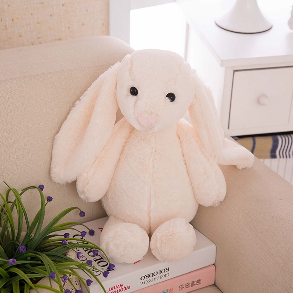 Coelho brinquedos de pelúcia recheado longo orelhudo coelho macio pelúcia decoração