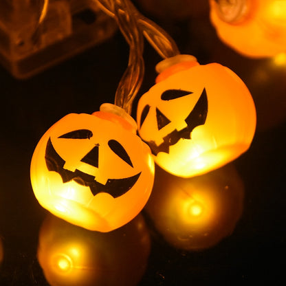 Luzes de corda led para decoração de halloween abóbora aranha morcegos