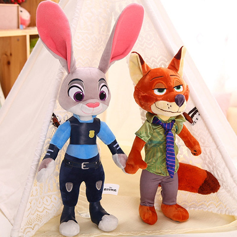 Coelho Páscoa Pelúcia Zootopia Nick Wilde Judy Hopps, Boneco Anime Cartoon, Presente