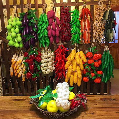 Frutas e Legumes Falsos Fruta Simulada Frutas e Vegetais Artificiais Uvas Decorativas