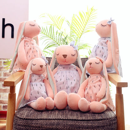 Coelho brinquedos de pelúcia recheado longo orelhudo coelho macio pelúcia decoração