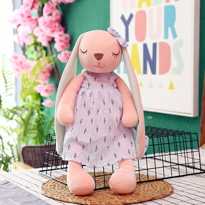 Coelho brinquedos de pelúcia recheado longo orelhudo coelho macio pelúcia decoração