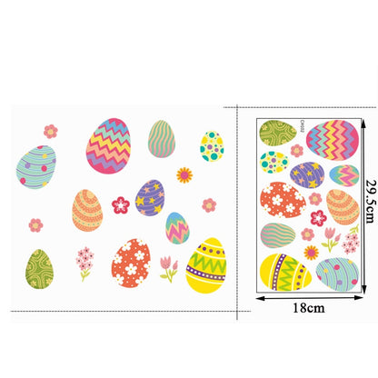 Feliz páscoa janela adesivos coelho ovos páscoa cenoura pintainho de vidro adesivo