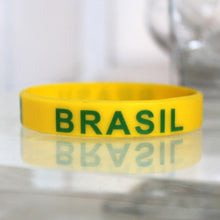 Carregar imagem no visualizador da galeria, Pulseira de Silicone com Bandeira Do Brasil
