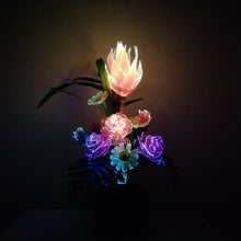 Carregar imagem no visualizador da galeria, Buquê floral de com luzes LED, flores de rosa para mulheres
