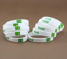 Carregar imagem no visualizador da galeria, Pulseira de Silicone com Bandeira Do Brasil
