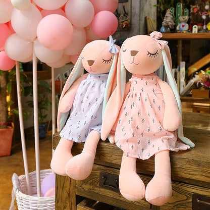 Coelho brinquedos de pelúcia recheado longo orelhudo coelho macio pelúcia decoração