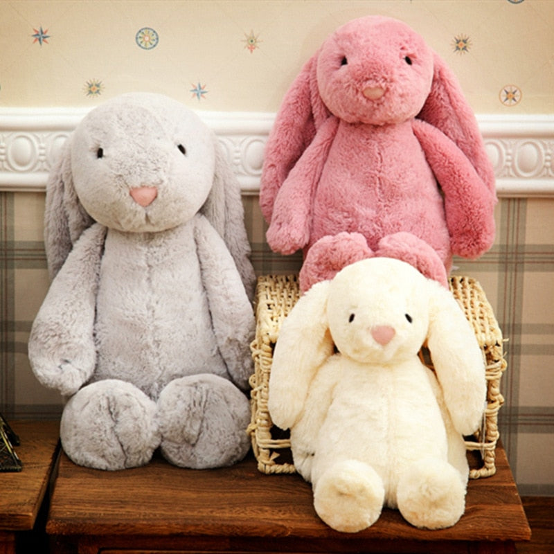Coelho brinquedos de pelúcia recheado longo orelhudo coelho macio pelúcia decoração