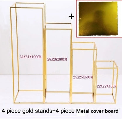 Estrutura de fundo de arco de metal, suporte de arco de casamento superior