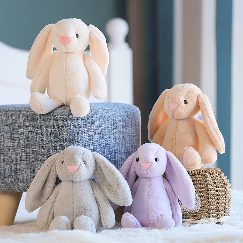 Coelho brinquedos de pelúcia recheado longo orelhudo coelho macio pelúcia decoração