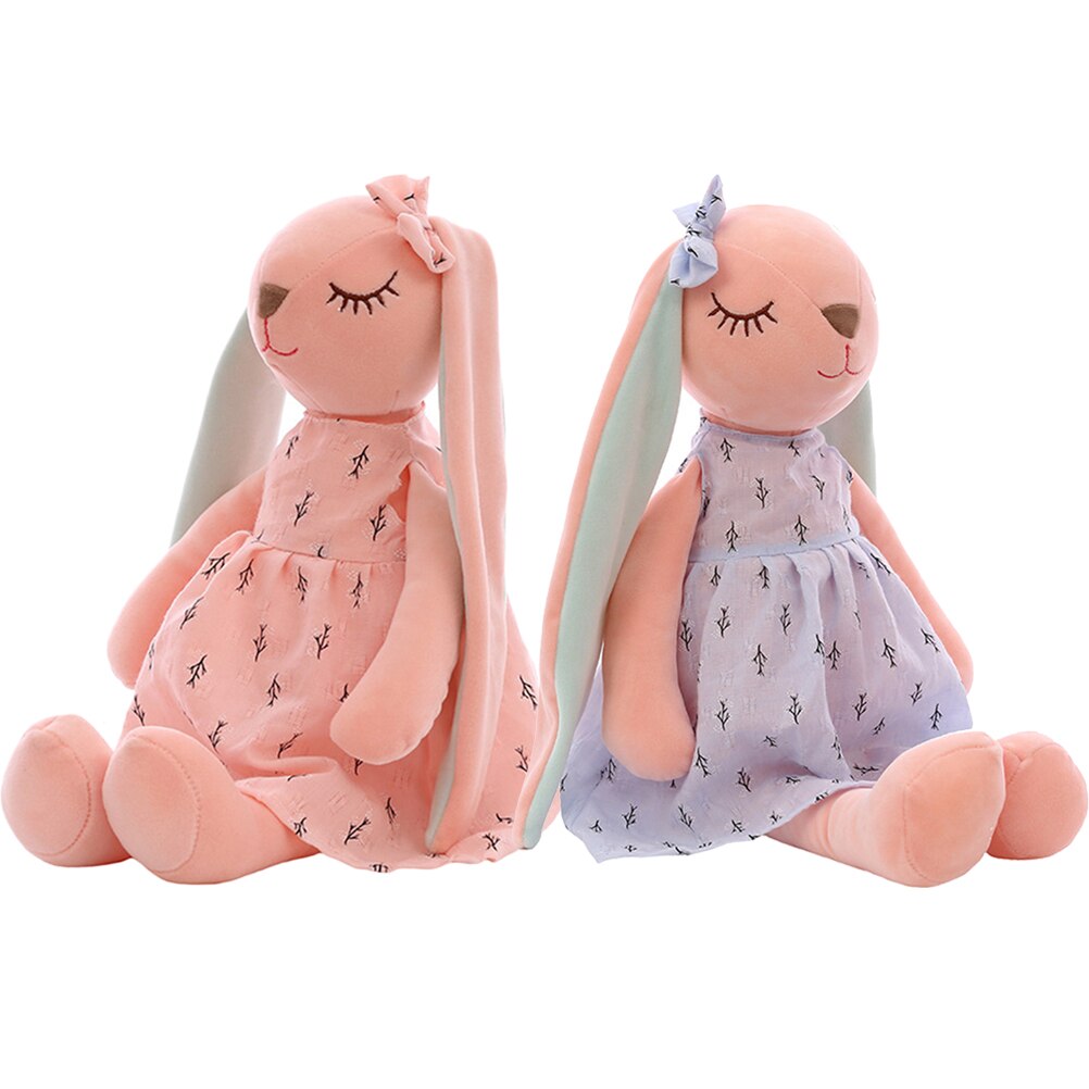 Coelho brinquedos de pelúcia recheado longo orelhudo coelho macio pelúcia decoração
