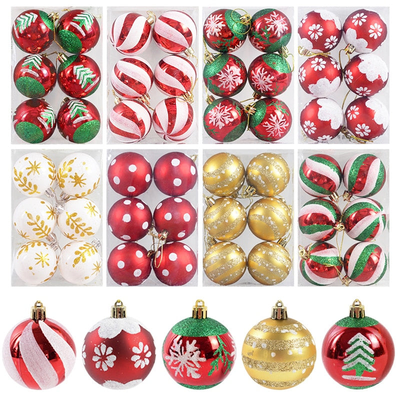 Caixas De Peças Enfeites De Árvore De Natal Bola De Doces Bola De Natal