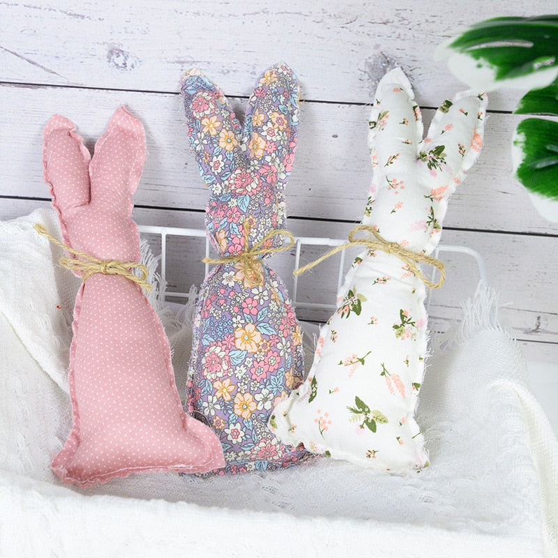 Coelho Pano Decoração Conjunto de 1 peças de Decoração de Páscoa Tecido Coelhinhos