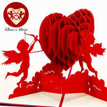 Carregar imagem no visualizador da galeria, Cartão de dia dos namorados pop up 3D casal amor, cartão de dia dos namorados
