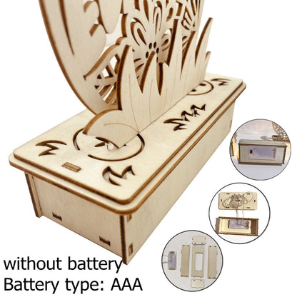 Placa Decorativa Páscoa MDF Feliz Páscoa! Faça Você Mesmo sua Caixa Madeira Luminosa