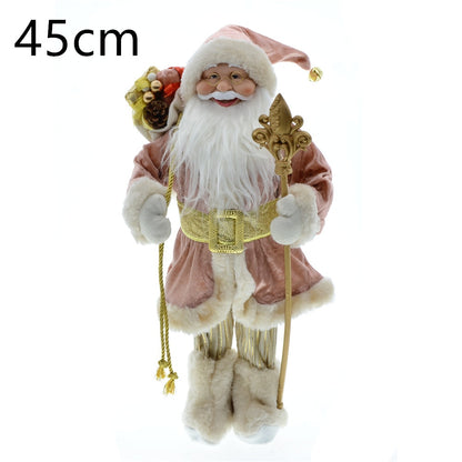 Papai Noel Boneco 45cm Ski Saco Presentes Decoração Natalina Enfeite Natal