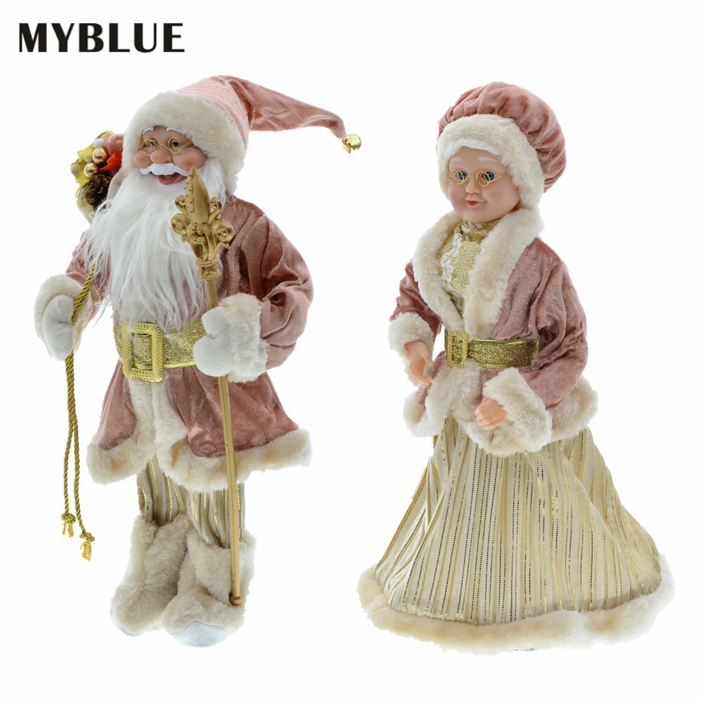 Papai Noel Boneco 45cm Ski Saco Presentes Decoração Natalina Enfeite Natal