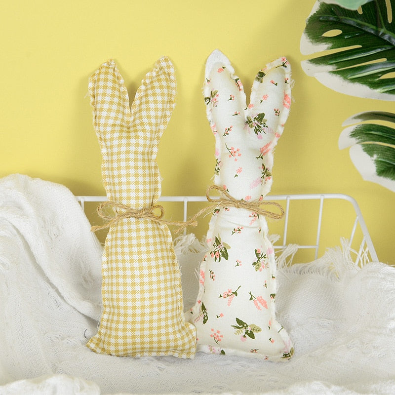 Coelho Pano Decoração Conjunto de 1 peças de Decoração de Páscoa Tecido Coelhinhos