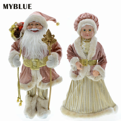 Papai Noel Boneco 45cm Ski Saco Presentes Decoração Natalina Enfeite Natal