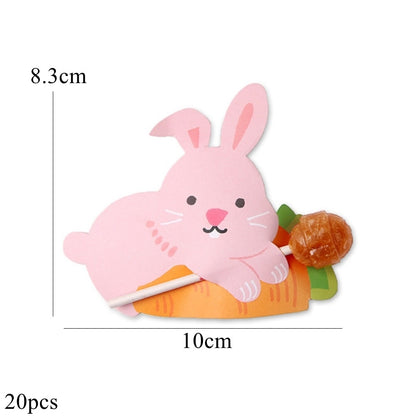 Conjunto de caixas de doces de coelho dos desenhos animados