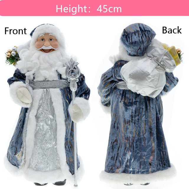 Papai Noel Boneco 45cm Ski Saco Presentes Decoração Natalina Enfeite Natal