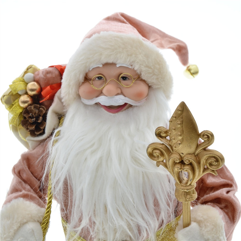 Papai Noel Boneco 45cm Ski Saco Presentes Decoração Natalina Enfeite Natal