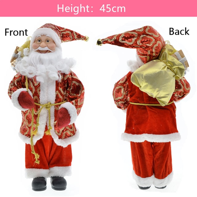 Papai Noel Boneco 45cm Ski Saco Presentes Decoração Natalina Enfeite Natal