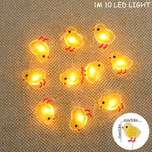 Carregar imagem no visualizador da galeria, Luzes da corda da páscoa para decoração de casa 20 led incandescente ovo de páscoa coelho cenoura
