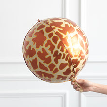 Carregar imagem no visualizador da galeria, Selva Safári tema folha balão 4D animal print balão tigre girafa decoração
