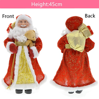 Papai Noel Boneco 45cm Ski Saco Presentes Decoração Natalina Enfeite Natal