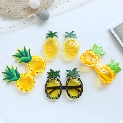 Verão havaí festa abacaxi óculos forma de frutas havaiano tropical abacaxi óculos de sol