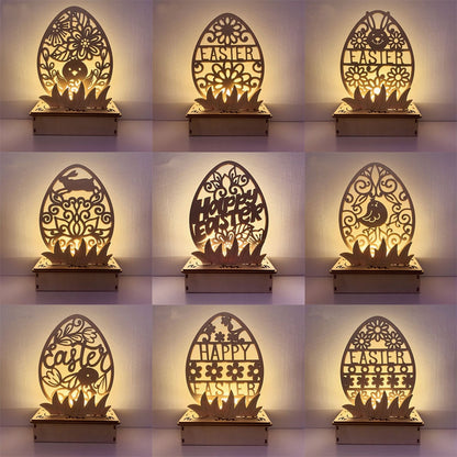 Placa Decorativa Páscoa MDF Feliz Páscoa! Faça Você Mesmo sua Caixa Madeira Luminosa