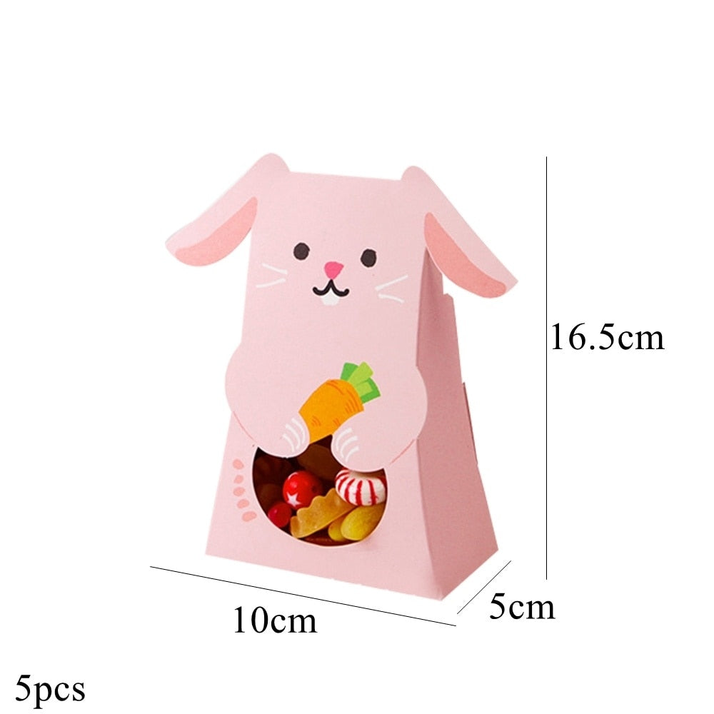 Conjunto de caixas de doces de coelho dos desenhos animados