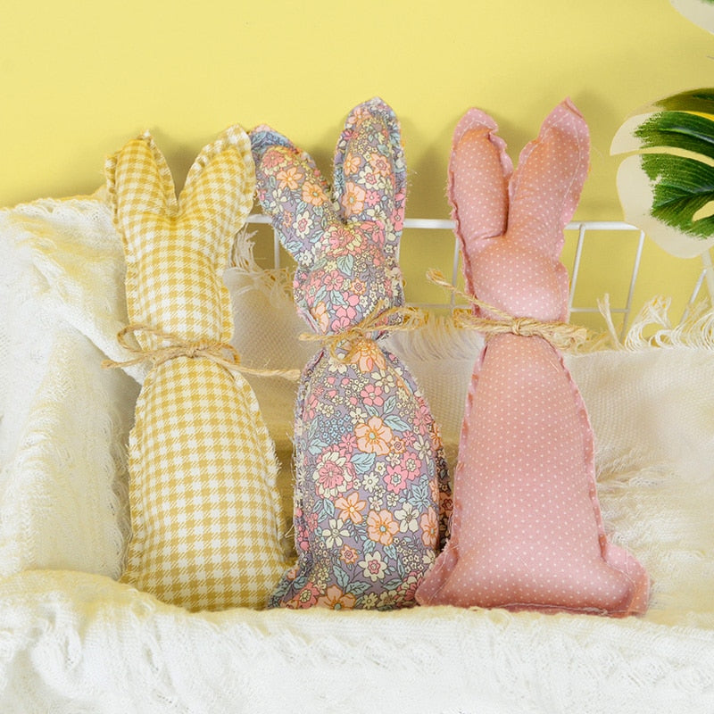 Coelho Pano Decoração Conjunto de 1 peças de Decoração de Páscoa Tecido Coelhinhos