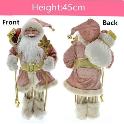 Papai Noel Boneco 45cm Ski Saco Presentes Decoração Natalina Enfeite Natal